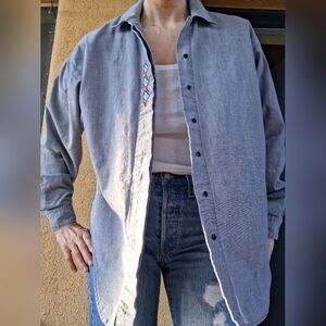 Western 70s Panhandle Slim Blue Chambray
